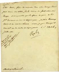 90 MONCEY Bon Adrien Jeannot, duc de conegliano [Palise, 1754 - Paris, 1842], maréchal de France. 1 lettre autographe signée et 4 pièces signées. 1803-1836 ; formats divers.