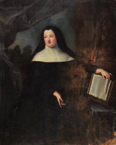 145 Pierre GOBERT (Fontainebleau 1662 Paris 1744) Portrait de Louise Adelaïde d Orléans, abbesse de Chelles Toile 137 x 110 cm Sans cadre 3 000 / 4 000 Nous pouvons rapprocher notre portrait du