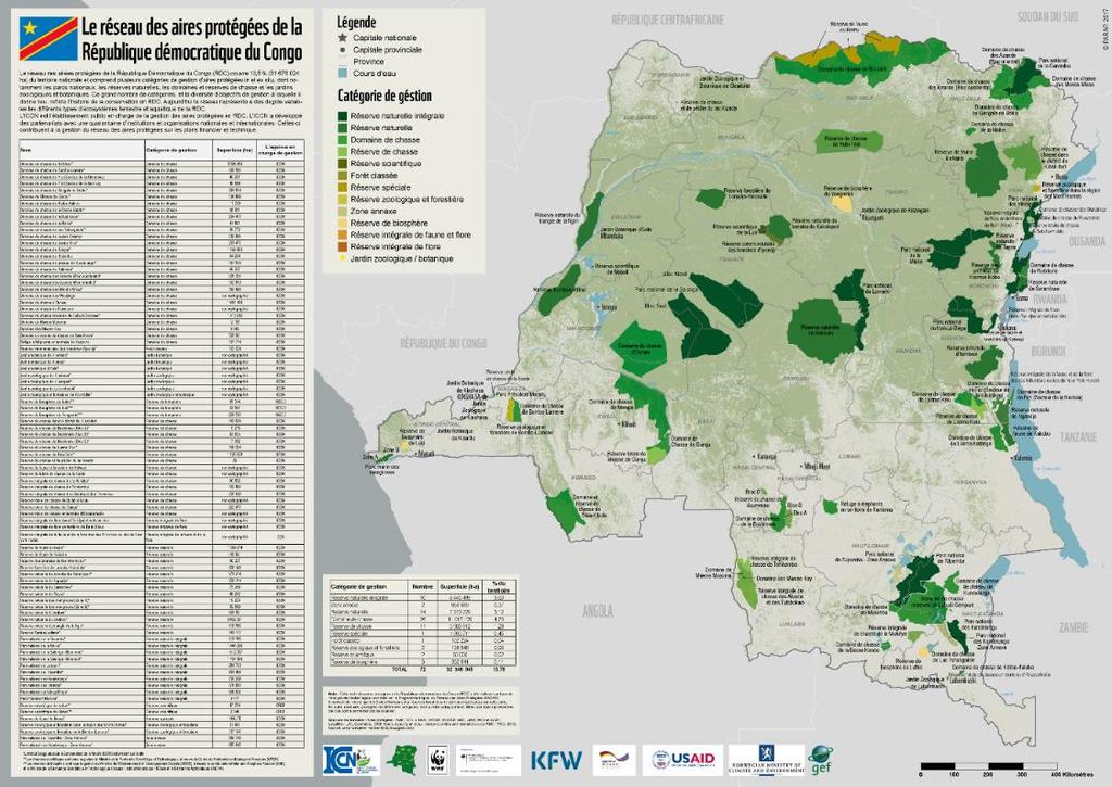 Encadré 145 5: Utilisation des outils de performance de la gestion des aires protégées en République Démocratique du Congo Le suivi de l efficacité de la gestion des aires protégées en RDC est fait