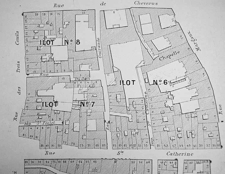 Deux hôtels d André Portier Fig. 7. Emplacement de l hôtel Lecomte d après le plan de la ville de Bordeaux 1870-1871. A.M. Bx. 200 000 livres.