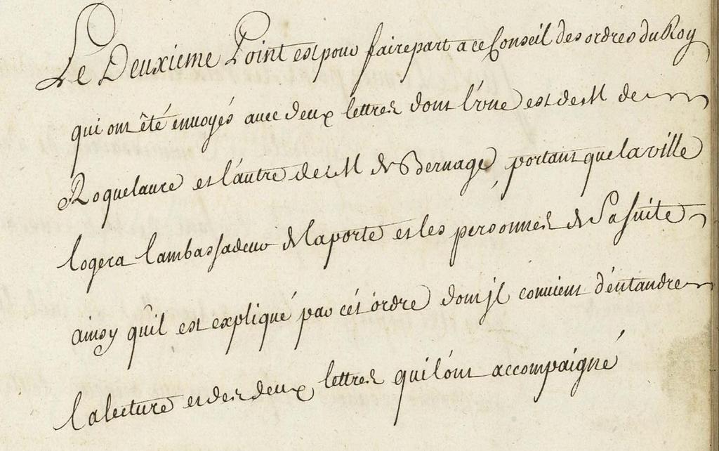 Annexe IV Archives Municipales de Toulouse, BB 47, 21 janvier 1721 Transcription BB 47, 21 janvier 1721 Le deuxième point est pour faire part à ce conseil des ordres du Roy qui ont été envoyés avec