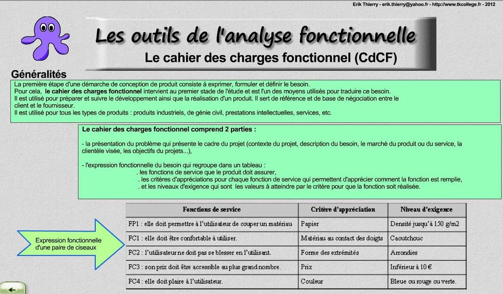 Analyse fonctionnelle: La bête à cornes - PDF Téléchargement Gratuit