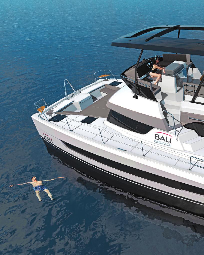 Cruise on open space catamaran Conceived by Olivier Poncin and designed by Lasta Design, the new catamaran BALI Catspace Motoryacht combines all the latest innovations in cruising.