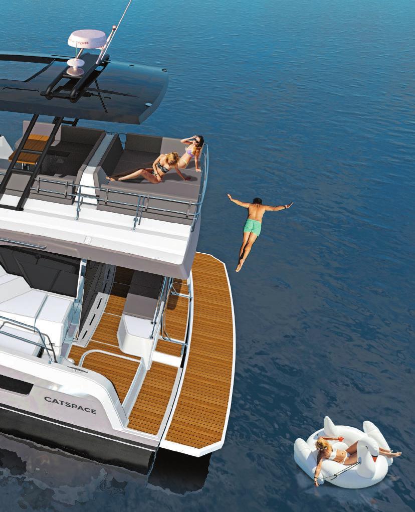 Naviguez en catamaran open space Conçu par Olivier Poncin et dessiné par Lasta Design, le nouveau catamaran à moteurs BALI Catspace synthétise le nec plus ultra en matière d innovations appliquées à