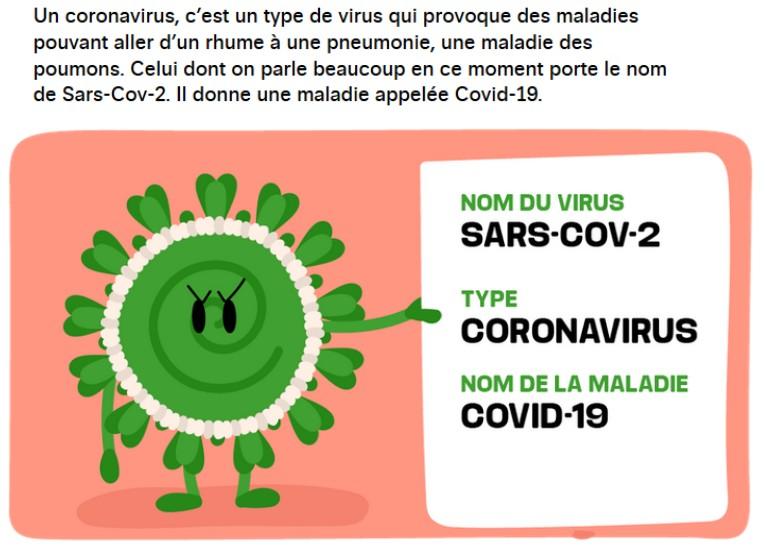 C est quoi ce virus? Les coronavirus sont une famille de virus en forme de couronnes. Ces microbes entrent dans les êtres vivants et les rendent malades.