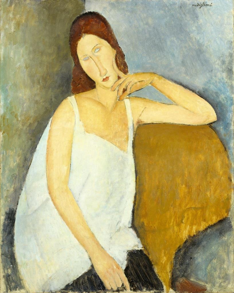 Portrait of a Young Woman 1918 Oil paint on canvas 457 x 280 mm Yale