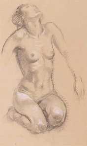 9 Figure 8 Maurice Denis, Femme nue à genoux, étude de modèle féminin pour le Christ mort, vers 1919, 52,5 x 35 cm, Musée municipal de Saint-Germain-en-Laye,