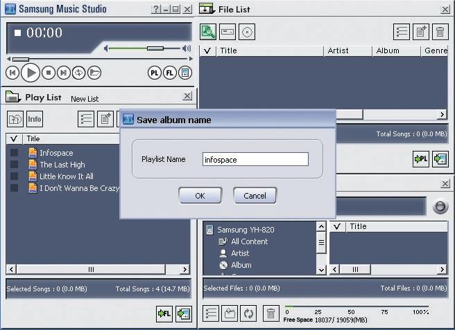 Utilisation de Music Studio Utilisation de Music Studio Les albums téléchargés vers l appareil peuvent être affichés à partir du menu [Library] [Playlists].