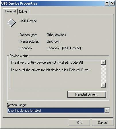 Installation manuelle du pilote USB Installation manuelle du pilote USB Allez dans la section Télécharger un fichier (p. ) si le pilote USB est installé.