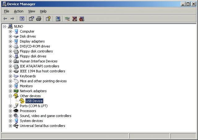 Windows 000 /XP (Professional): Control Panel System Hardware Device Manager Vérifiez si un périphérique présente un point d'exclamation ou un point d'interrogation (affiché comme périphérique