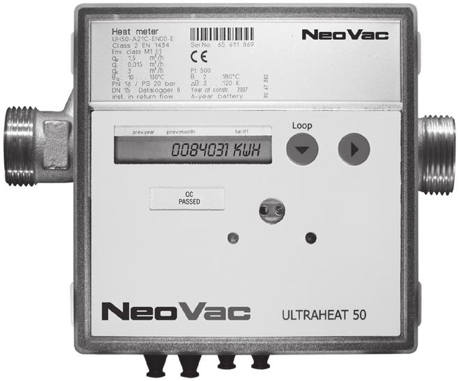 Informations techniques UH50 WNV UH50 WNV Compteur à ultrason UH50 WNV qp 0.6 10 m3/h Série à raccord Partie mesure de débit UH50 x05 x07 x21 x23 x36 x38 x45 x50 x60 Débit nominal qp m³/h 0.6 0.6 1.5 1.