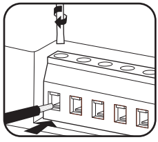 Toujours respecter les consignes de sécurité pendant les travaux de raccordement électrique. Dénuder correctement les extrémités du câble.