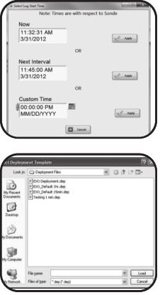 Deux ou trois sous-menus sont disponibles en option: «Afficher les réglages actuels», «Ouvrir un template» et «Arrêter l enregistrement» si une sonde connectée est en train d enregistrer.