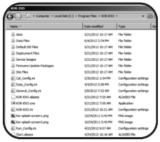 Logiciel KOR Fichiers de données & emplacements des fichiers Le logiciel KOR est installé sur le disque dur par défaut de l ordinateur (C:\ sur la plupart des PC Windows).