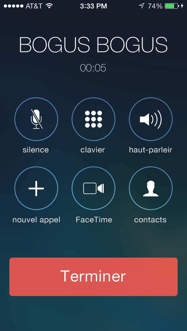 Lors d un appel Lorsqu un appel est en cours, l écran affiche plusieurs options d appel. Mettez votre ligne en mode Silence.