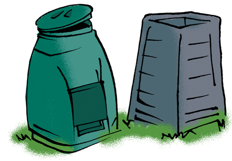 Les fûts de compostage doivent présenter un fond profilé et perforé qui permet une bonne aération par le bas.