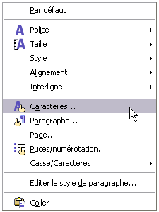 1.5. La fenêtre de formatage des caractères 1.5.1. Organigramme d'une fenêtre de paramétrage Une boite de dialogue étant une fenêtre particulière, j'utilise les deux termes indifféremment, le terme Fenêtre étant plus rapide à lire et à écrire.