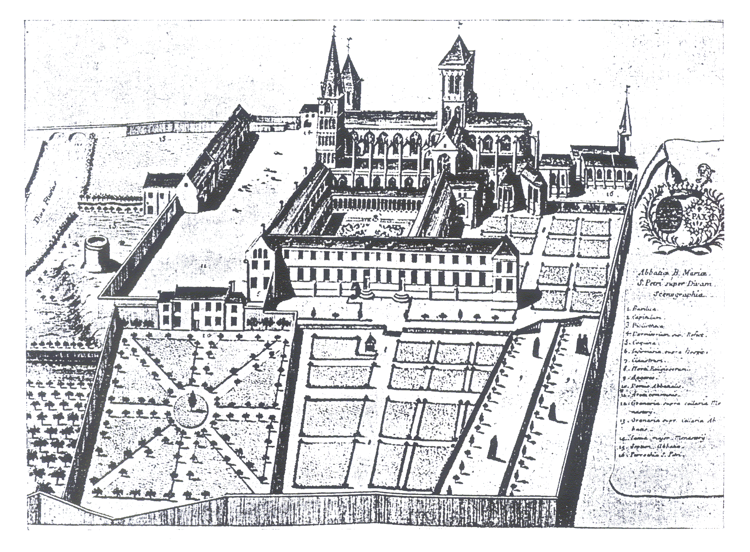 Document n 4 : L abbaye de Saint-Pierre-sur-Dives au début du XVIIIe siècle.