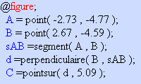 défini : Le 5.09 correspond ici à la distance entre les points B et C.