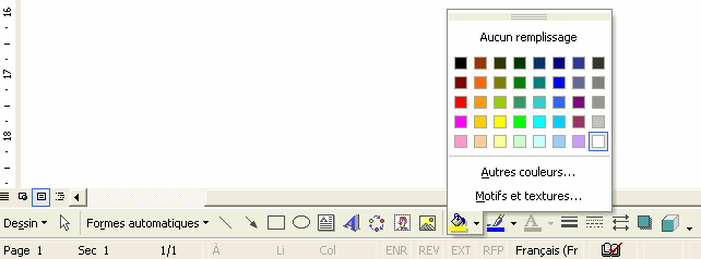 automatique (voir ci-dessus) Cliquer ici Modification de couleur des zones vectorisées Pour mettre de la couleur, dans les zones vectorisées, cliquer sur la zone