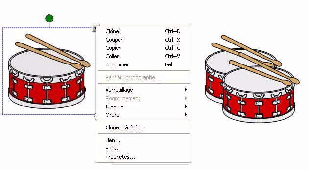 Créer une copie d'un objet Modifier les propriétés des objets L'onglet latéral Propriétés vous permet de modifier les objets.