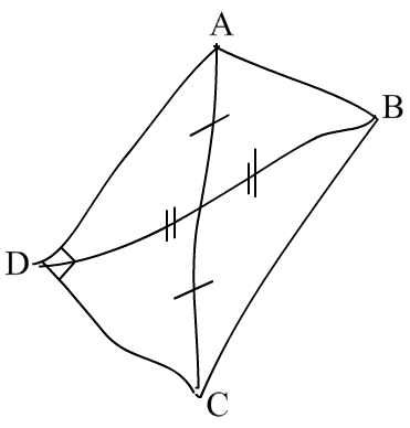 Questions : R1 R2 R3 Dans le pentagone régulier cicontre, l'angle BAC mesure : 70 72 68 D'après le codage de cette figure, ABCD est un : Rectangle Losange Parallélogramme quelconque.