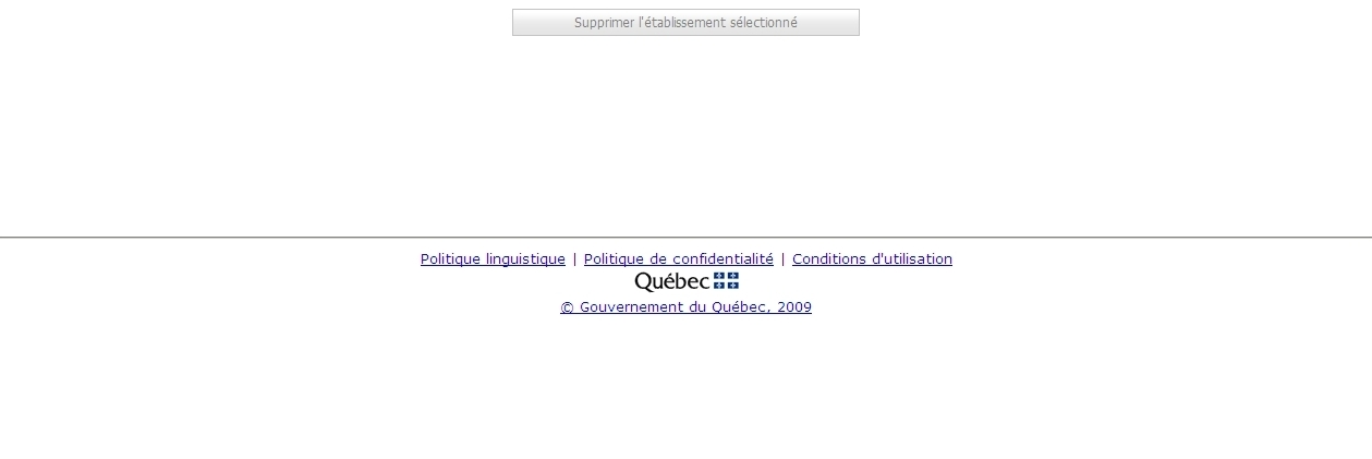 Exemple : RECYC-QUÉBEC, bureau de Montréal Présentez-vous une candidature pour plus d'un établissement?