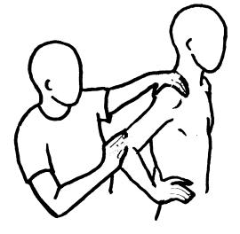 Tendon du subscapulaire : Lift-off test de Gerber. Le sujet place sa main dans le dos au niveau de la ceinture, l examinateur décolle la main en tenant le coude fléchi à 90 et à 5-10cm de la ceinture.