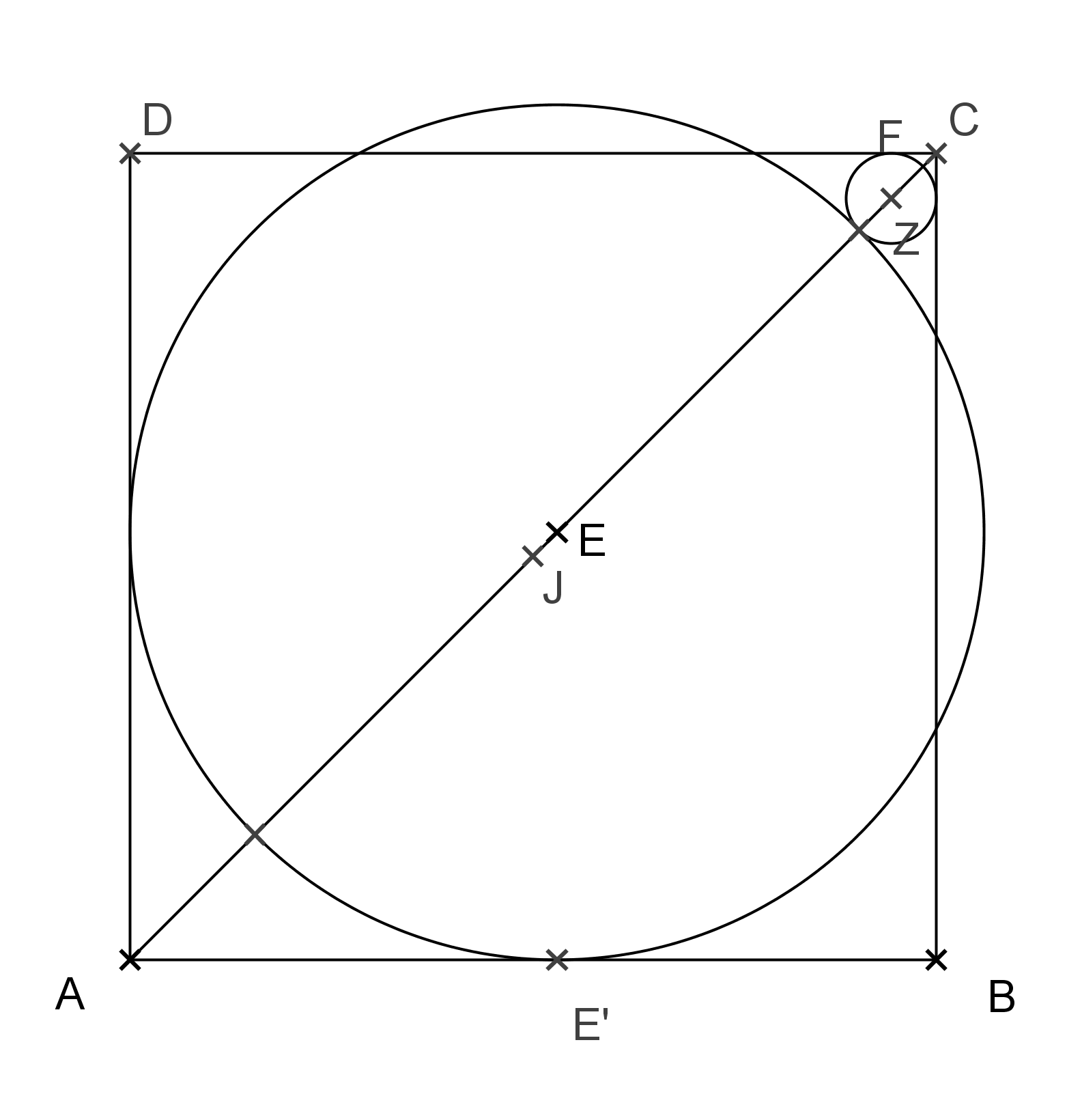 Expérimentalement, on devine rapidement qu il faut interdire au point E de se déplacer sur le segment [JC ] et interdire au point F de se trouver sur le segment [AJ].