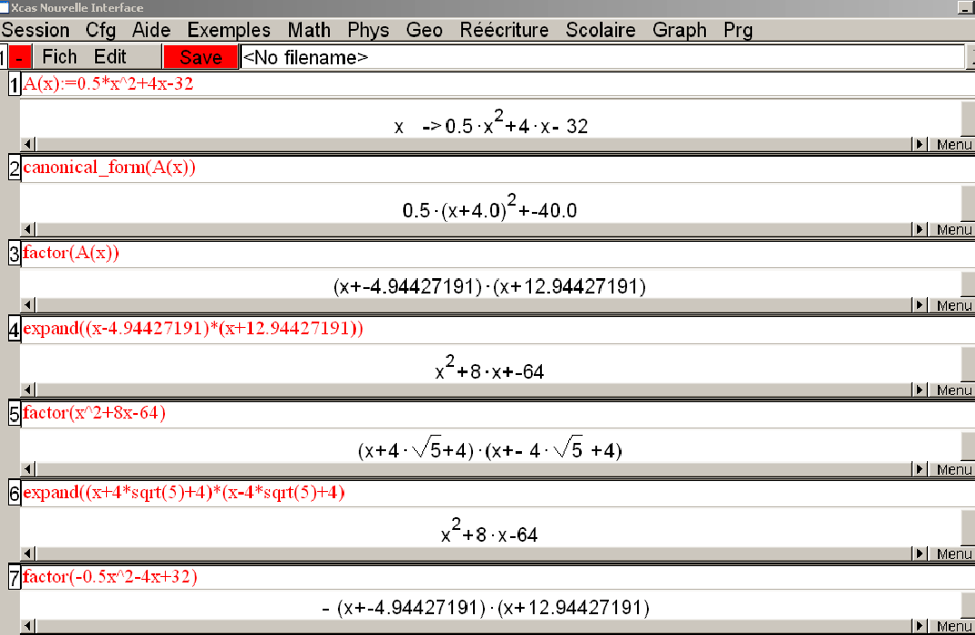 Annexes Annexe 1. Des exemples de raisonnement à valoriser Exemple 1 : On se place dans le cas où l étude d un problème conduit à la résolution de l équation 1 2 l2 + 4l 32 = 0.