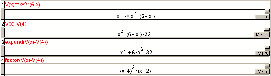 Il s agit alors de prouver cette conjecture en étudiant le signe de V(x) V(4) quand x appartient à l intervalle [0; 6].