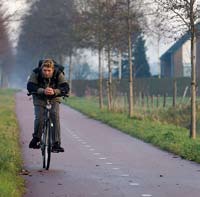 In 2005 werd 35% van de verplaatsingen tot 7,5 km per fiets afgelegd.