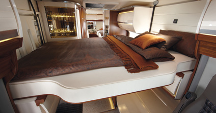 Le design extérieur du modèle Premium DriVe avec lit pavillon en