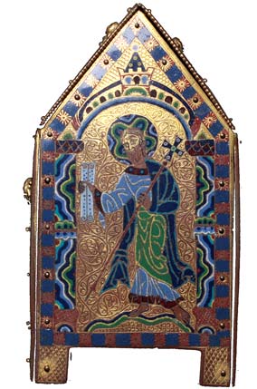 5. Si les anges sont reconnaissables à leurs ailes, les saints portent une auréole et un objet lié à leur histoire. En voici quelques exemples.