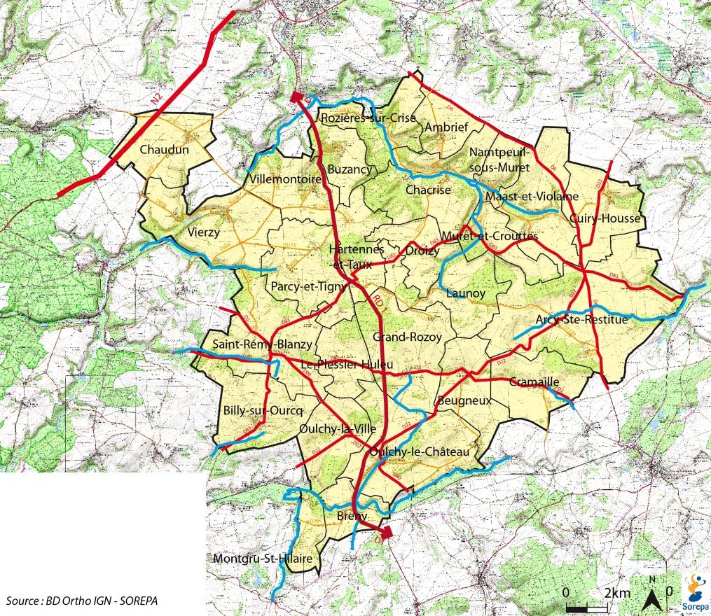 PREAMBULE 1) Le territoire La Communauté de Communes du canton d Oulchy-le-Château est située au sud du département de l Aisne, dans la région Picardie.