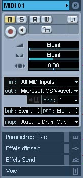 Transposition d une piste MIDI Essayons de transposer notre piste MIDI, en utilisant l onglet Paramètres Piste de l Inspecteur: 1.