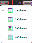 Pour configurer des colonnes de largeur différente, désactivez la case «Largeur de colonne identique», double-cliquez sur une valeur de colonne et saisissez une nouvelle largeur.