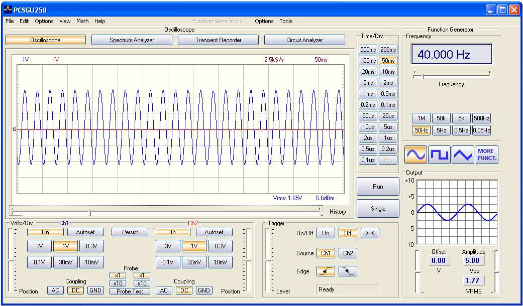 The Bode plotter module : The Bode plotter 1 What? : Due to the unique scope and generator combination, an automated Bode plot function is possible.