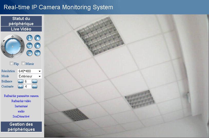 La fenêtre «Real-Time IP Camera Monitoring System» s ouvre.
