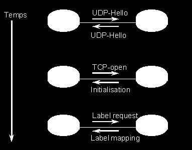 Protocole RSVP-TE Figure 32 Etablissement de connections en LDP RSVP-TE, protocole de réservation de ressource, utilisé dans un réseau MPLS, permet de distribuer les labels pour créer les LSP