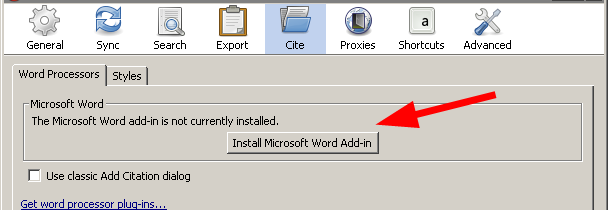 6 ii. Une fois le plugiciel installé, une barre de menu personnalisé apparaîtra dans Word sous l onglet Add-Ins pour l indiquer.