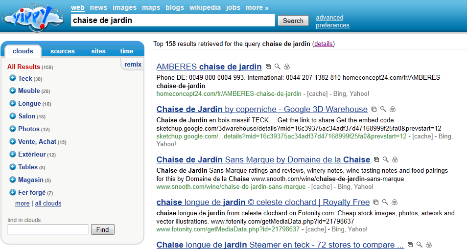 Exemples : usinenouvelle.com : moteur de recherche sur l actualité économique 123people.fr : moteur de recherche de personnes wikio.fr : moteur de recherche de blogs socialmention.com et addictomatic.