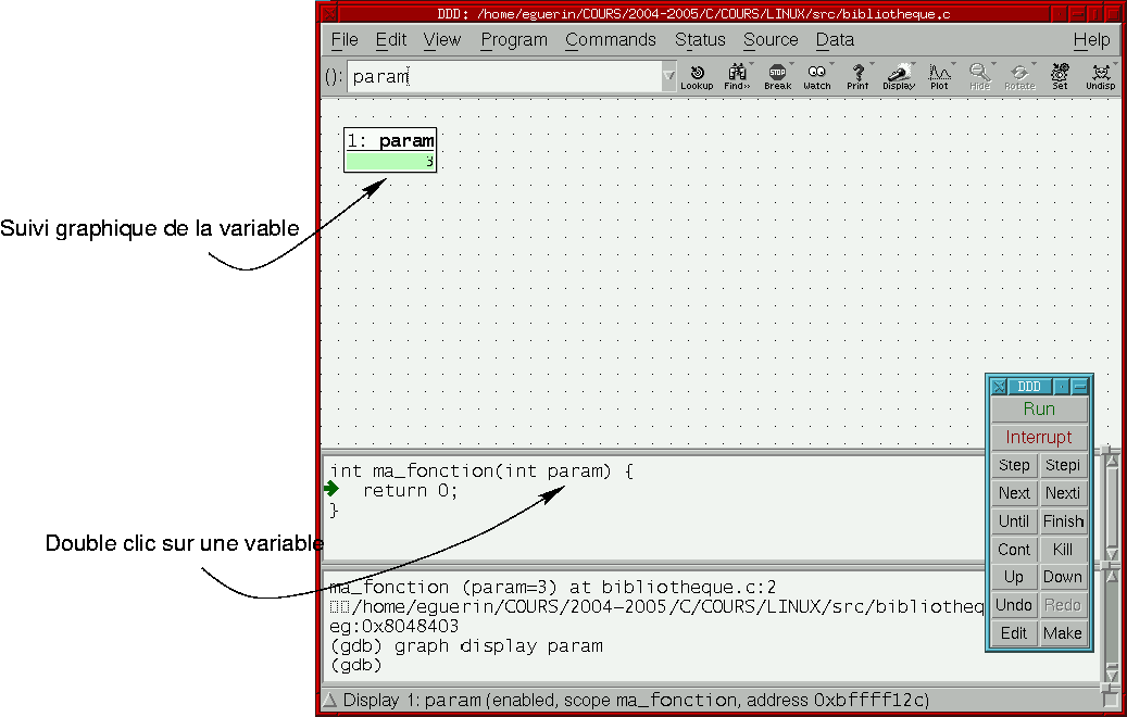 CHAPITRE 7. PROGRAMMATION SOUS LINUX Langage C 7.4 Librairies graphiques Par défaut, un programme est en ligne de commande et interagit donc uniquement avec le clavier.