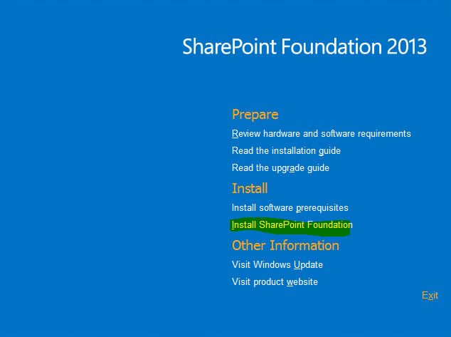 Installation de SharePoint Foundation Une fois cette préparation effectuée et la machine totalement à jour, il est possible de lancer l installation de
