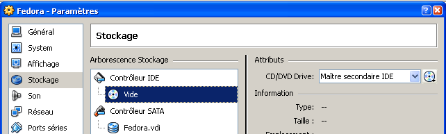 1. Installation de Fedora: Installation et paramétrage de Fedora dans VirtualBox. Télécharger le fichier «Fedora 13.iso» sur votre Bureau.
