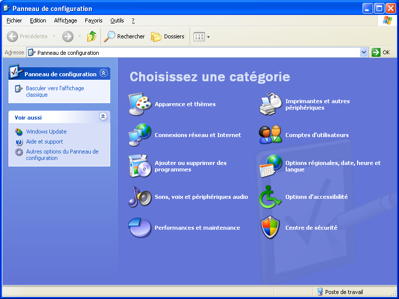 Si vous avez déjà installé le logiciel Pour Windows XP 1. Sélectionnez le menu Démarrer Panneau de configuration Ajouter ou Supprimer des programmes. La liste des programmes installés s'affiche. 2.
