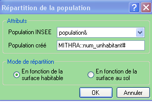 Figure 3 : Représentation du module de répartition de la population.