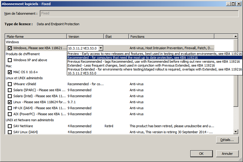 Sophos Endpoint Security and Control 5 Mise à niveau immédiate de la protection Pour effectuer une mise à niveau immédiate de vos ordinateurs Windows, modifiez vos abonnements logiciels existants