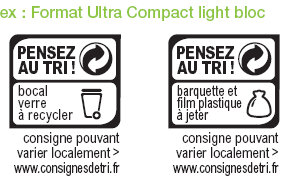 2. Les déclinaisons disponibles Version Ultra-compacte light Déclinaison du format ultra-compact, cette signalétique est destinée aux surfaces d
