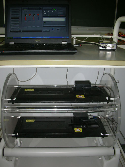 Figure 3 : cosmodétecteur Interface Boîtier électronique Scintillateur